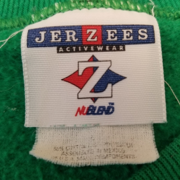 {S} VINTAGE St. Patrick's Day Sweatshirt Green Clovers Luck Of The Irish - Picture 9 of 10